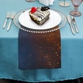 thumbnail image 4 of Nawy Gold and Blue Abstract Art Polyester Cloth Napkins for Party Dinner Decoration 2 PCS, 4 of 7
