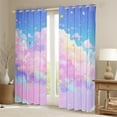 thumbnail image 2 of Manfei Purple Blue Galaxy Black Out Curtains for Teens, Mystic Glitter Stars Print Curtains Pack of 2 (42x63 Each), Starry Sky Bedroom Curtains, Curtains and Drapes Decor, 2 of 6