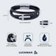 thumbnail image 5 of Pulsera Hombre LUCKMAN de Cruz Piel Vegana y Acero Inoxidable Modelo Saul plateado UNITALLA, 5 of 6