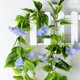 thumbnail image 4 of 1 paquete de flores artificiales azules decoración de gloria de la mañana hojas de flores artificiales cifradas vid 2 tela de seda + plástico aproximadamente 18 flores ANGGREK  Otros, 4 of 8