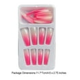 thumbnail image 2 of maskred 1 Set French Tip Press on Nails Gradient Extension Fingernails Tips Removable Fashion Wraps Full Cover DIY Manicure Kit Type 1 2g glue,24Pcs jelly 1Set, 2 of 6