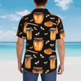 thumbnail image 6 of Xecao Bee and Honey print Hawaiian shirt - a stylish short-sleeve button-down for men, perfect for casual beach and tropical outings., 6 of 9