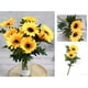 thumbnail image 2 of Ramo de flores artificiales de imitación de girasol para decoración de bodas, 2 of 10