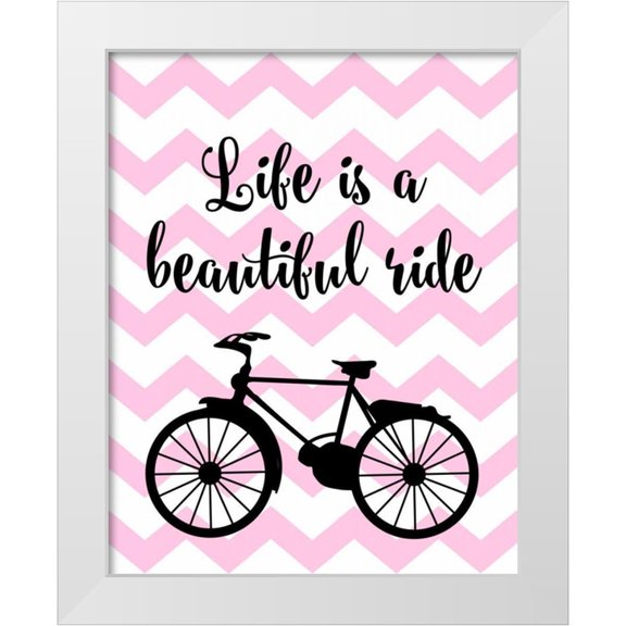 Robinson, Tamara 15x18 White Modern Wood Framed Museum Art Print Titled - Bicycle Quote