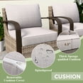 thumbnail image 6 of EAGLE PEAK Coastal Vista 3 Pieces Wicker Patio Furniture Set, Bistro Set with Outdoor Swivel Rocking Chair and Coffee Table,Beige, 6 of 9
