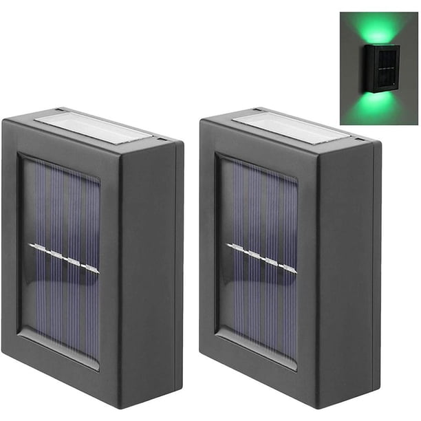 Led De 2 Uds., Luz De Pared Solar Para Exteriores, Lámpara De Pared Para Arriba Y Abajo, Camino, Escaleras, Jardín, Luces De Calle Decorativas Yuarrent HA045851-02