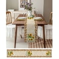 thumbnail image 3 of ERUNPONLY Sunflower Table Runner - 72 Inch Long Botanical Summer Farmhouse Country Texas Star Cotton and Linen Blended Dress Scarves Farmhouse Table Runner for Kitchen Dining, Coffee Table, 18" x 72", 3 of 8