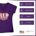 thumbnail image 6 of RED Friday Remember Everyone Deployed Women's V-Neck T-shirt Until They All Come Home Military US Flag American Patriot Tee, 6 of 7