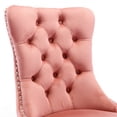 thumbnail image 2 of 2-Piece High-End Tufted Dining Chairs - Modern Velvet Upholstered with Solid Wood Legs & Nailhead Trim, Contemporary Set,Pink, 2 of 18