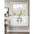 thumbnail image 2 of Happy Birthday to You Sheer Curtains 2 Panels Set Art Ribbon Celebration Lihgt Filtering Rod Pocket Voile Drape, Semi Sheer Window Curtains for Bedroom Living Room, 52"x45", 2 of 5