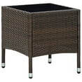 thumbnail image 1 of vidaXL Garden Table Brown 40x40x45 cm Poly Rattan, 1 of 5