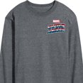 thumbnail image 3 of Marvel Captain America - Retro Distressed Flag Pose - Men's Long Sleeve Graphic Tee, 3 of 5