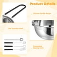 thumbnail image 3 of 5 PCS Double Boiler Melting Pot Set, Including 600 ML/0.6 QT and 1600 ML/1.7 QT Chocolate Melting Pots, Stainless Steel Pots, Spoon and Fork Tools for Melting Chocolate Candy Wax, 3 of 5