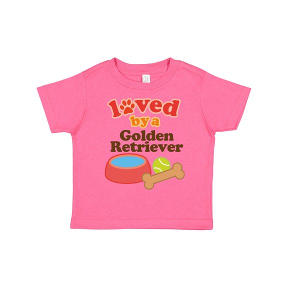 Inktastic Golden Retriever Loved by a Boys or Girls Toddler T-Shirt