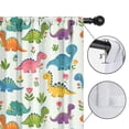 thumbnail image 4 of Blackout Kids Curtains,Colorful Dinosaurs Holding Flowers Childrens Insulated Curtains Set Of 2,Bedroom Essentials,Toddler Room Decor 42"x54", 4 of 5