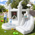 thumbnail image 5 of White Bounce House with Slide & Ball Pit Wizard Bouncy Castle with Air Blower (Wizard Magic Hat Design), 5 of 5