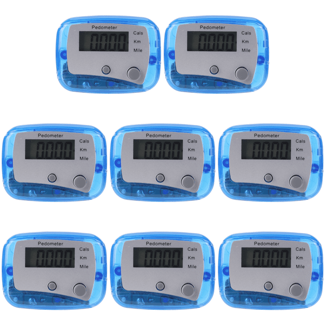 Podómetro multifunción con clip para caminar y correr (Azul)