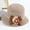 Khaki, variant on Harpily Womens Bucket Hat Vintage Hollow Woven Foldable Ruffled Edge Bow Decor UV Protection Hat Daily Shading Fishermen Hat