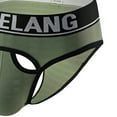 thumbnail image 3 of HUPOM Mens Underwear Boxer Briefs Male Thongs Medium waist Comfort Waist Solid Boxer Briefs Army Green 2XL, 3 of 3