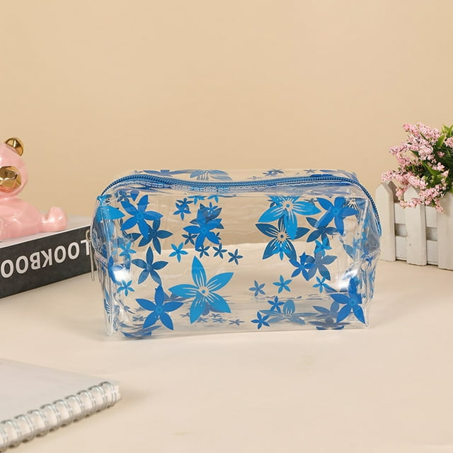 Meitianfacai Trousse Transparente Ins Mignonne Visage Haut Fille Cœur Grande Capacité Trousse