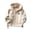 Off-White Color, variant on LYMAYTER Boys Girls Kids Hoodie Jacket Baby Long Sleeve Outwear Toddler Fall Winter Warm Cardigan Coats for 1-12 Years