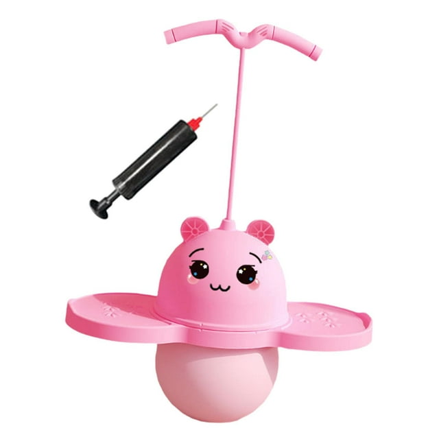 ZheElen Pogo Jump Toy With Pump Gifts Sensory Training Tool For Kids To Enjoy Fun And Active Learning Activities Pogo Ball Pink 42x80cm