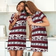 thumbnail image 4 of Fotbe Buffalo Plaid Forest Bata de Dormir para Mujer con Estampado, Camisón de Algodón de Manga Corta, Ropa de Dormir Casual, 4 of 6