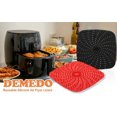 thumbnail image 2 of FrostHike 8 Inch Reusable Air Fryer Liners with Raised Silicone Tray Accessories Non-Stick Air Fryer Accessories for Most Large Air Fryer Replacement, Air Fryer Mats,square, 2 of 5