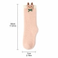 thumbnail image 4 of Kamentoy Socks For Women Christmas Thick Coral Fleece Fuzzy Mid Calf Crew Socks Soft Warm Plush Sleep Socks for Ladies Fall Winter Indoor Lounging Rest Christmas Holiday, 4 of 6