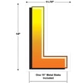 thumbnail image 2 of Letra L de Yard Sign Beistle con estacas de metal de 45,72 cm x 29,85 cm, 2 of 2