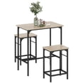 thumbnail image 1 of HOMCOM 3-Piece Dining Table Set, Bar Table Set for 2 with Footrest, Natural, 1 of 10