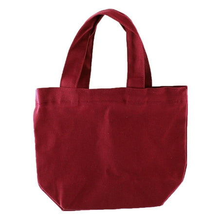 Red Lunch Box Travel School Office Cosmetic Lunch Box Holder Sundries Storage Handbag Canvas Tote Bag Red ()