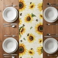 thumbnail image 6 of Yellow Sunflowers Bees Table Runner - 90 Inch Long, Kitchen Dining Table Runner Dresser Scarves, Summer Country Floral Rustic Farmhouse Decor for Coffee Tables Wedding Party Banquet, 6 of 8