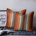 thumbnail image 2 of 18x18 Pillow Covers Set of 2, Burnt Orange Brown Throw Pillow Covers Decorative Couch Cushion Case, Farmhouse Vintage Wooden Microfiber Square Pillowcases for Bedroom Car Living Room, 2 of 7