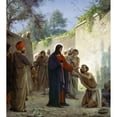 thumbnail image 3 of Carl Bloch 12x13 Black Modern Framed Museum Art Print Titled - Christ Healing the Blind Man, 3 of 5