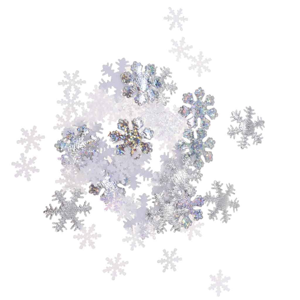 500PCS Christmas Tree Snowflake Confetti Xmas Ornaments Gifts Party Decoration