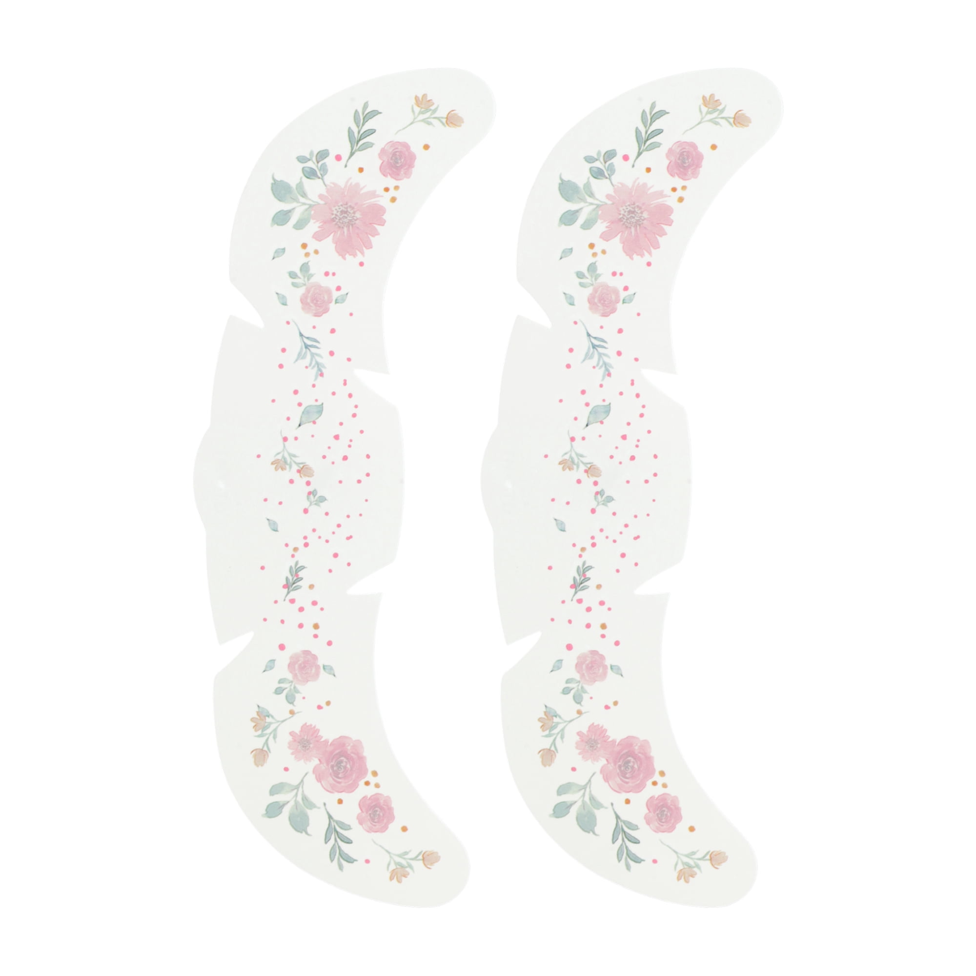 Unique Bargains 2 Pcs Waterproof Freckles Stickers Flower Face Tattoo for Costume Parties Pink Green Water Film Paper PET Film