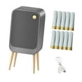 thumbnail image 2 of DOMELAY Trash Can with Lid Holder Touchless Waste Basket for Toilet Kitchen Entryway Deep Grey, 2 of 9