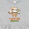 thumbnail image 4 of Inktastic Sloth I Love My Granny Girls Baby Dress, 4 of 5
