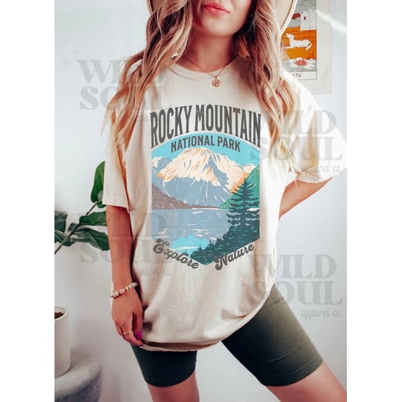 Rocky Mountain National Park Hiking Camping Colorado Nature T-shirt