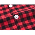thumbnail image 5 of Diufon 1-7years Boys and Girls Kids Shirt Plaid Print Lapel Button down Outwear Spring Color Block Coat (1-2 Years, Red), 5 of 8