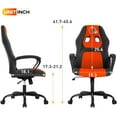 thumbnail image 7 of Dkelincs Ergonomic High Back PU Leather Gaming Chair with Lumbar Support and Armrest, Orange, 7 of 7