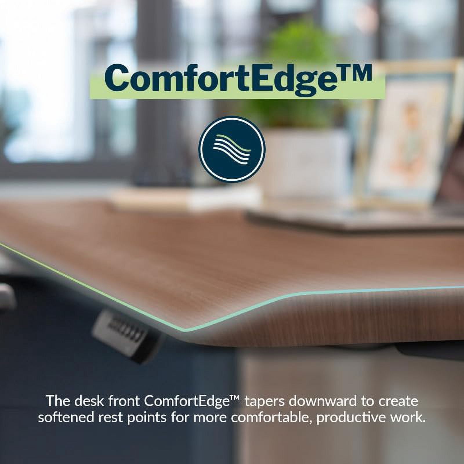 Vari ComfortEdge Electric Standing Stand Up Desk Ergonomic Work and Gaming Table, 48x30” Walnut