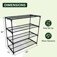 thumbnail image 4 of Plant Stand,4 Tier 2 Pack Plant Display Rack Shelf Stand,Greenhouse Shelves for Plants,Flower Pot Holder for Home Balcony Yard Indoor Outdoor, 4 of 6