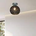 thumbnail image 4 of LYINGF Spherical Modern Semi-Flush Mount Ceiling Lampshade - Crystal Small Light Cover with Semi-Hollow Design, Easy to Install Universal Fit Ceiling Lamp Shade (Bulb Not Included), 4 of 4
