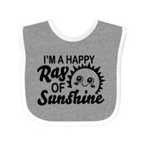 Inktastic Im a Happy Ray of Sunshine with Happy Sun Boys or Girls Baby Bib
