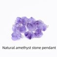 thumbnail image 3 of Colgante pequeño de piedra cruda de amatista natural, flor de amatista de mineral natural, pequeño grupo de cristales, 3 of 3