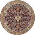 thumbnail image 1 of Ahgly Company Indoor Round Traditional Red Brown Persian Area Rugs, 4' Round, 1 of 6
