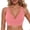 Pink, variant on Kingdiese Women's Elegant Solid Color Casual Top For Sleeveless Neck Swimwear Separate Top Stylish Summer Beachwear Swim Bra Tops Women, Size M