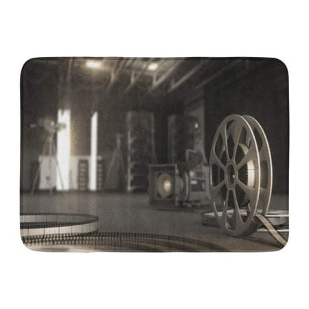 GODPOK Movie Film Reel with Tape and Cinema Equipment Filmstrip Recording Rug Doormat Bath Mat 23.6x15.7